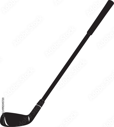 golf club silhouette svg side profile single club solid black vector eps icon