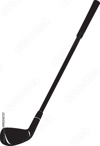 golf club silhouette svg angled view single club solid black vector eps icon