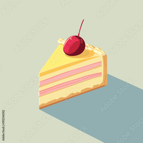 cheesecake slice vector illustration no.1