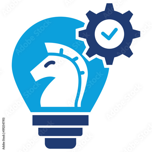 strategic blue style icon