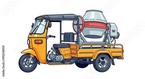 toy truck isolated on white