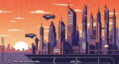 oil painting in the city