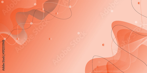 Orange abstract, wavy transition. Light to dark gradual yellow waves. Dune, desert, tulle, sunset, citrus, buddhist monk. Carrot hair. Gradual change. White background. Intangible Illustration Vector