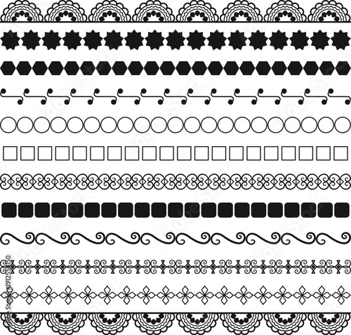 Decorative victorian lace patterns for chic stationary and branding vector