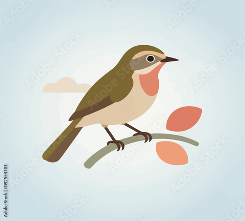 A colorful tufted titmouse perched on a branch