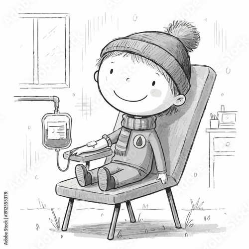 A Child Receiving Blood Donation