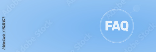 FAQ Fragen Antworten Hilfe Icon als Header Vektor mit Copy Space und svg unter 60 kB