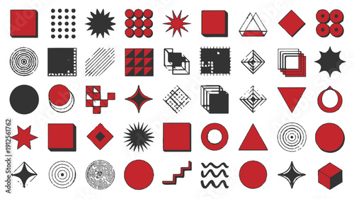 Dynamic Collection of Abstract Geometric Shapes and Modern Graphic Elements for Creative Design Projects