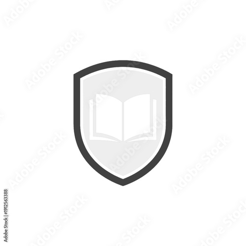 Free Download Professional Shield Logo with Open Book Icon for Education and Knowledge Security - GFXLoad