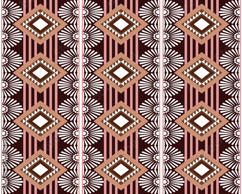 Geometric Ethnic Pattern Design Background or Wallpaper.