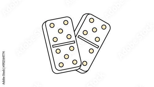 Pair of domino tiles showing double five and double three are positioned against a plain white background for board game concepts.