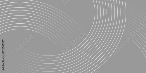 Abstract Light Gray Background with Elegant White Parallel Curved Lines