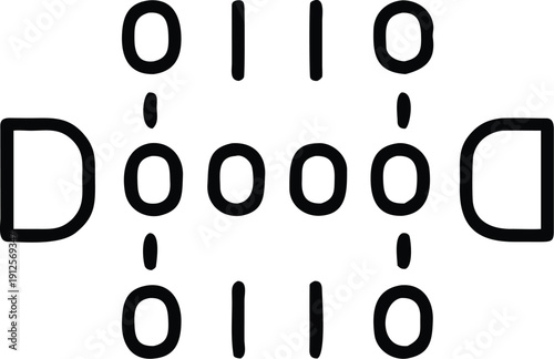 Abstract representation of a network with nodes and connections in black and white