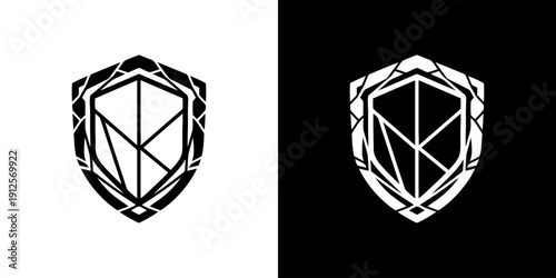 Geometric Shield Logo Design Elements.