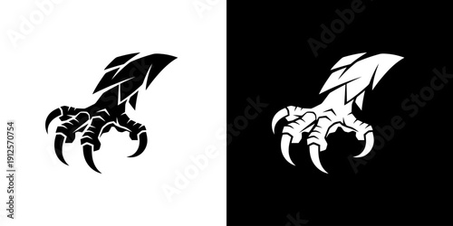Black and White Scorpion Claw Graphic.