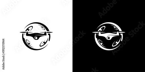 Simple Black and White Logo Design.