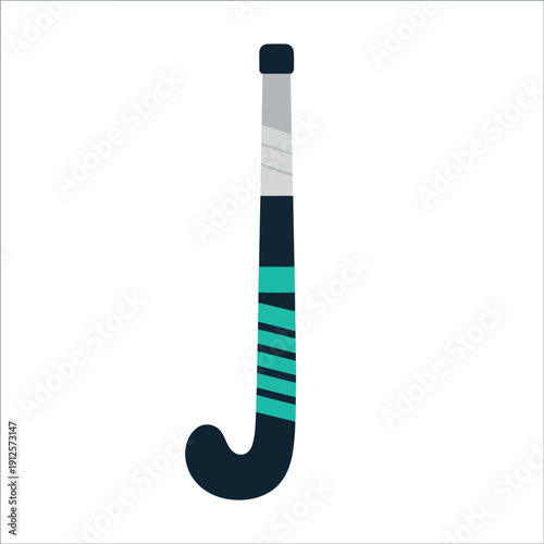 Modern Field Hockey Stick Isolated Vector Illustration on White Background