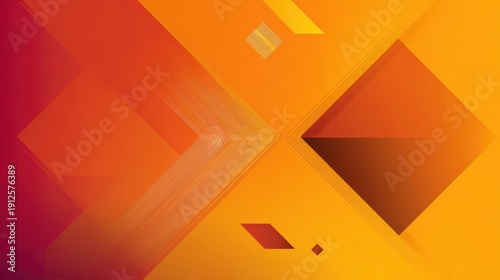 Geometric design with warm color gradient, suitable for website headers, online content, marketing campaigns, and thematic visuals. The futuristic style conveys dynamism and creativity for various app