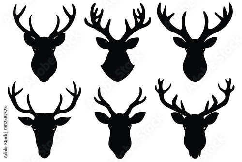 Deer Heads, Antler Silhouettes