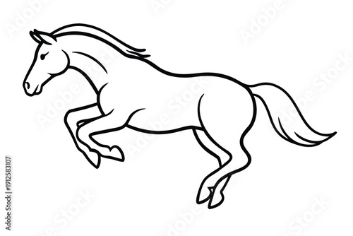 Horse, Galloping Equine Illustration