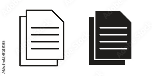 Duplicate icon in black line style set. logotype designs