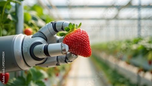  Robotic Arm Harvesting Strawberry with Massive Copy Space.