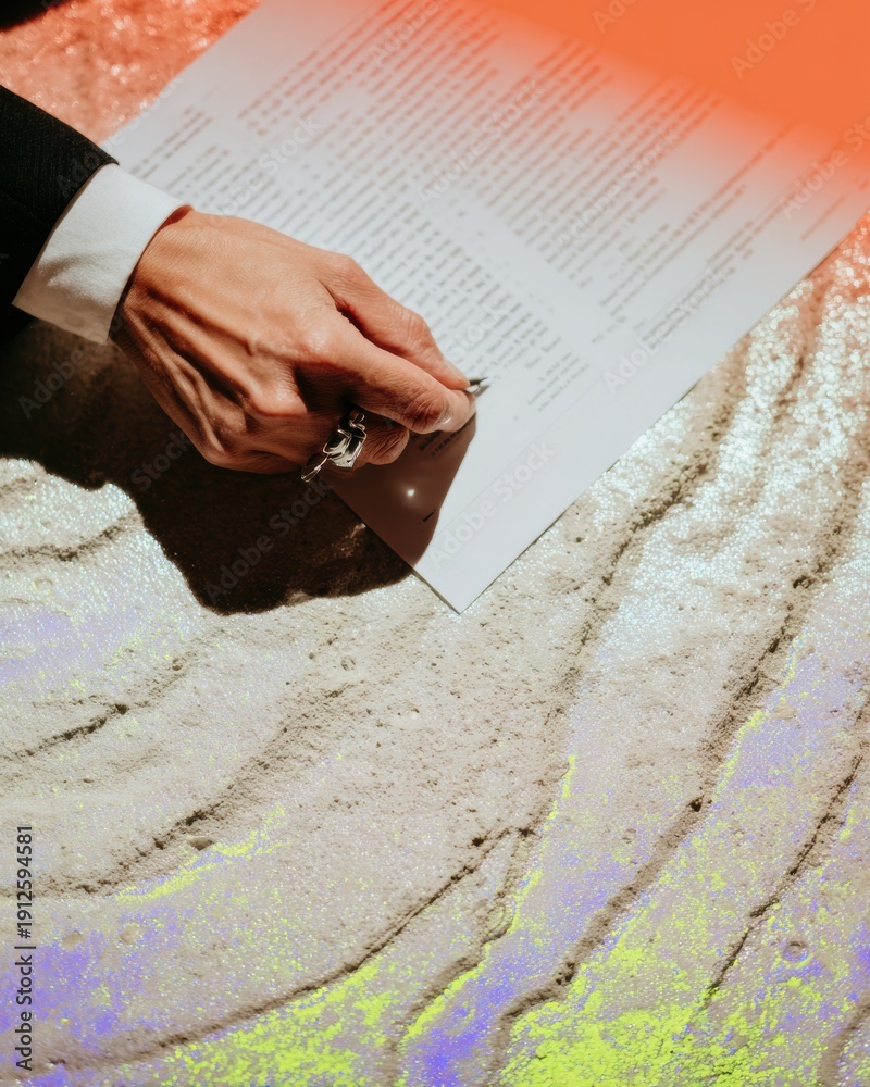 Obraz premium Professional Legal Consultant Signing Contract and Preparing Court Documents in a Modern Office for Career Advertising and Corporate Recruitment Campaigns