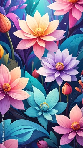 A vibrant floral arrangement with multicolored flowers and leaves