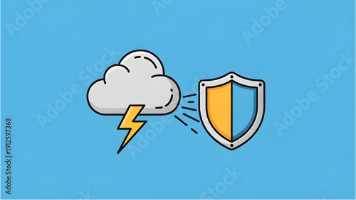 Cloud protection with shield against lightning