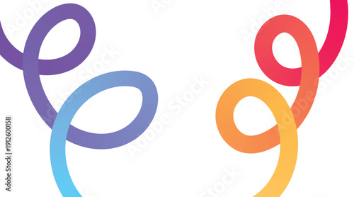 Rainbow wave line set. Abstract liquid swirl shapes with gradient background, abstract Color Circle Line Backgrounds. Chain Shape Gradient Lines Pattern, Vibrant ribbon curves backgroun