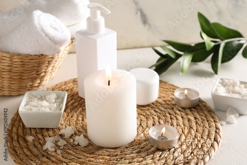 Spa still life with candles...