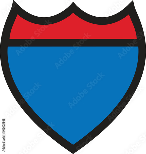 Shield with red and blue sections isolated on transparent background Free Download Shield with red and blue sections isolated on transparent background - GFXLoad