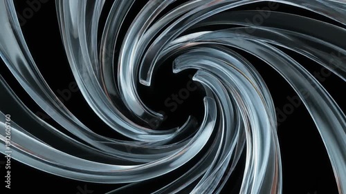 Hypnotic glass pipes spinning creating abstract visual effect