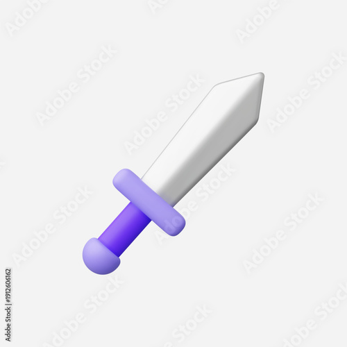 3d Realistic Sword vector illustration