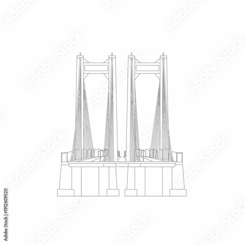 Architectural Marvel Bridge: a detailed illustration of an impressive architectural structure, evoking a sense of strength, stability, and engineering prowess. Perfect for projects related to design.
