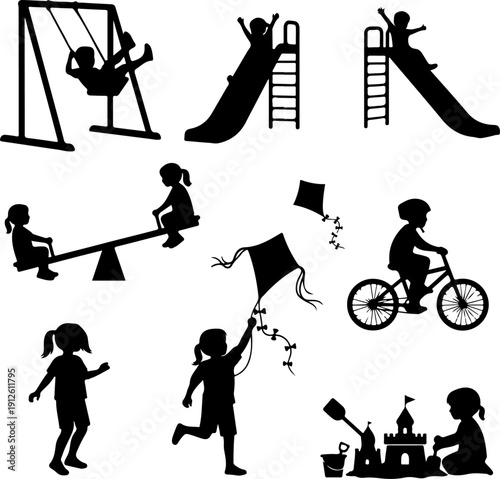 Swinging Child Silhouette
