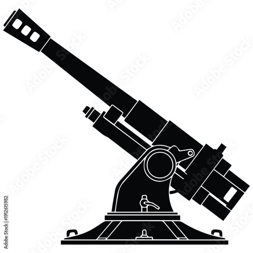 Antique artillery piece on display