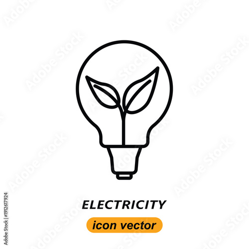electricity icons. Flat illustrations of electricity vector icons for the web. Vector illustrations of company icons.