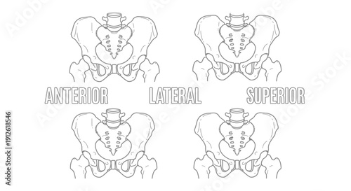 Anatomy of the Pelvis: Anterior, Lateral, and Superior Views