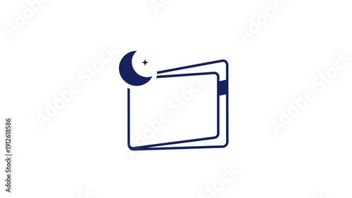 Simple Dark Blue Camera Icon Design.