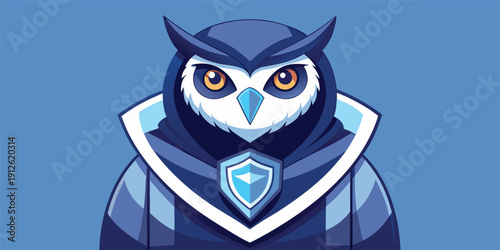 Vigilant owl character wearing shield emblem on modern avatar