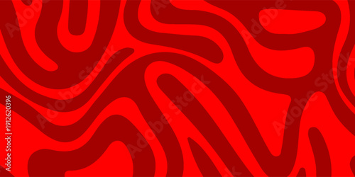 Abstract modern background of wavy lines in red colors, eps10