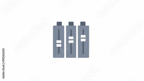 Three Gray Spray Bottles with Labels.