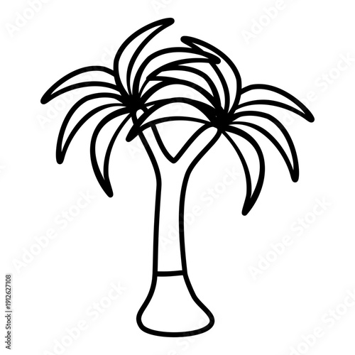 ponytail palm line icon