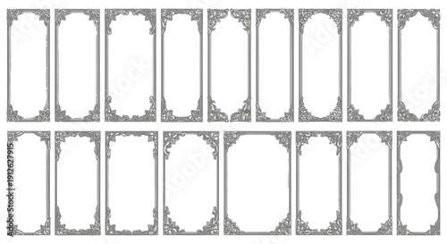 ornate decorative frames featuring vintage borders scrollwork and floral motifs ideal for diplomas and invites.