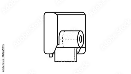 Paper Towel Dispenser with Towel Inside.