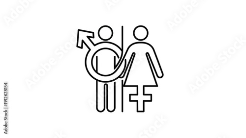 Male Female Equality Symbol Simple Illustration.