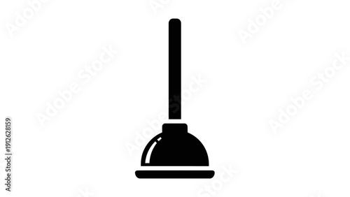 Plunger Icon on White Background.