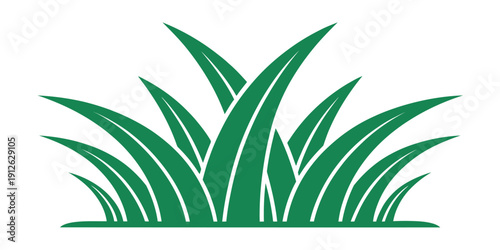 Vibrant green grass blades growing naturally outdoors