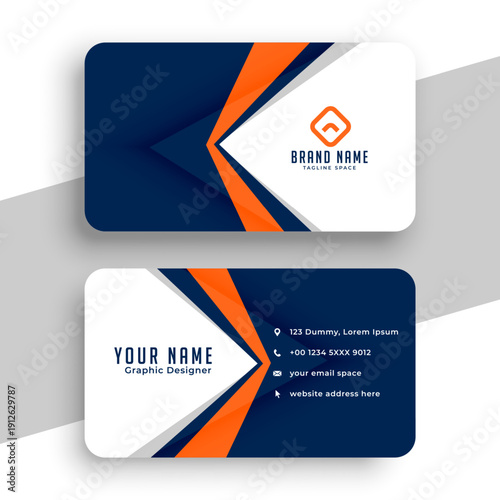 abstract style individual office card template for corporate office